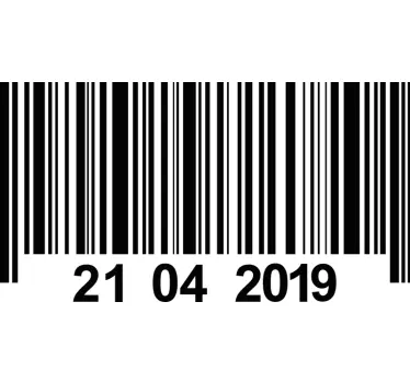 Shape sticker with custom barcode design - TenStickers