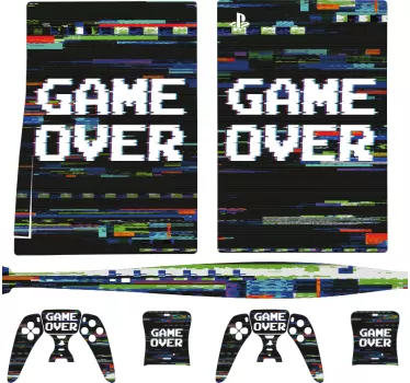 Game over Playstation 5 stickers - TenStickers