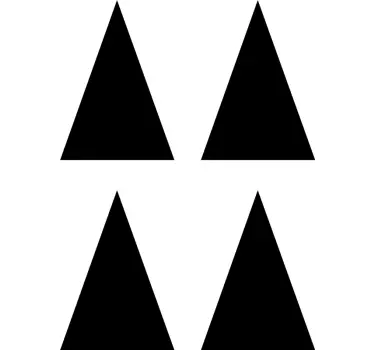 Geometric wall sticker triangle pattern design - TenStickers
