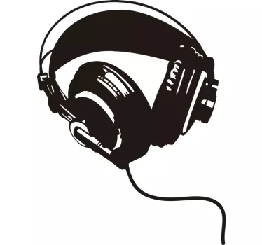 Graffiti Headphones Wall Sticker - TenStickers