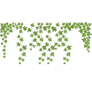 Hanging green leaves plant decals - TenStickers