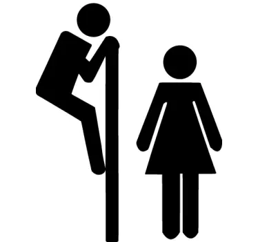 Toilet Peek Bathroom Sticker - TenStickers
