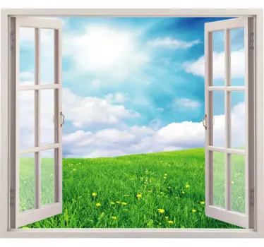 Sunny spring field flower wall decor - TenStickers