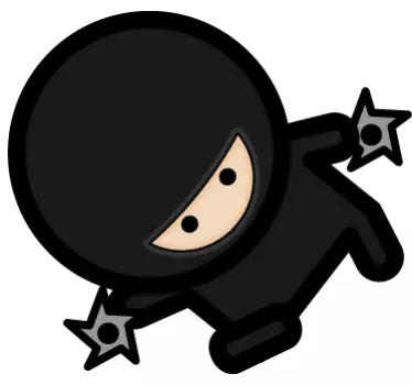 Ninja in Action MacBook Decal - TenStickers