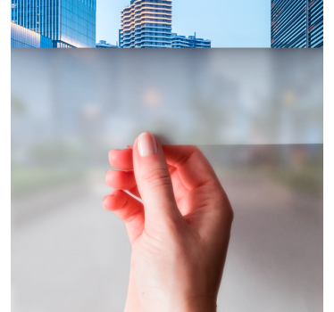 Translucent glass window shower screen sticker - TenStickers