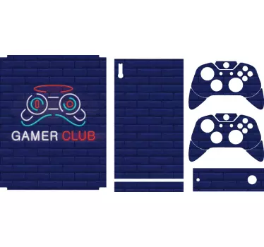 Xbox wrap gamer club design - TenStickers