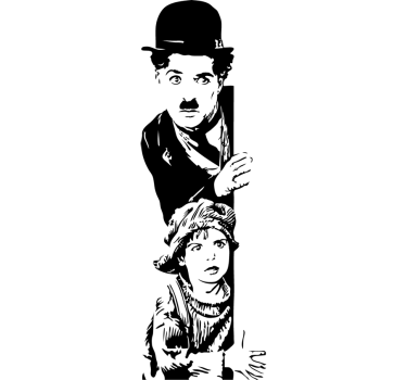 Vinilo decorativo Chaplin El Chico cinema wall sticker - TenStickers