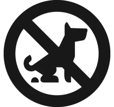 No Dog Poop Sign Sticker - TenStickers