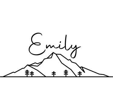 Location sticker personalized mountain view - TenStickers