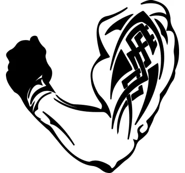 Football sticker muscle arm design - TenStickers