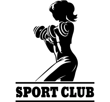 Active fitness woman sports wall sticker - TenStickers
