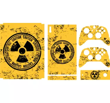 Xbox wrap hazard warning skin - TenStickers