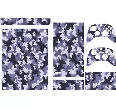 Blue camouflaged effect xbox decal - TenStickers