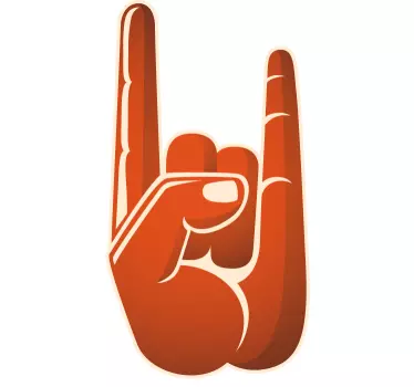 Rock Hand Wall Sticker - TenStickers