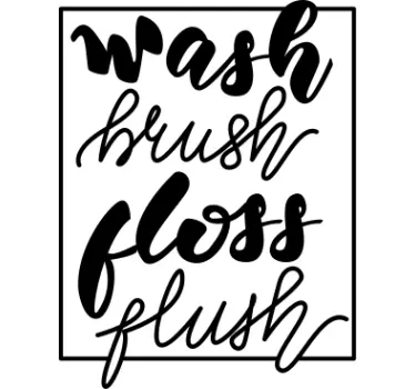 Lettering poster bathroom bathroom Stickers - TenStickers