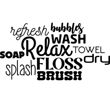 Relaxation concepts bathroom wall sticker - TenStickers