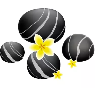 Stickers of black stones - TenStickers