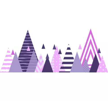 Geometric wall sticker pine cone shapes - TenStickers