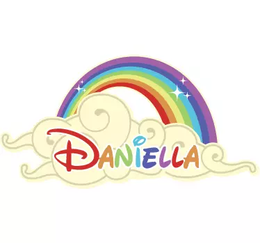 Kids Rainbow Cloud Customisable Sticker - TenStickers
