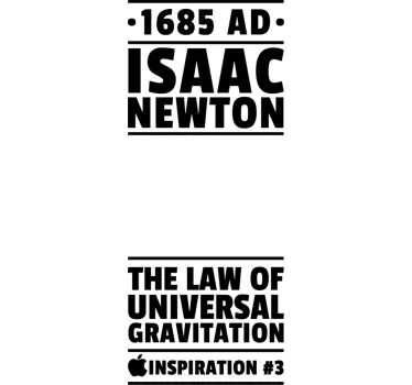 Newton´s Law of Gravity iPad Sticker - TenStickers