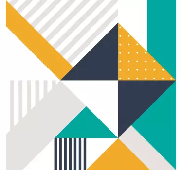Geometric wall sticker bold shape composition - TenStickers