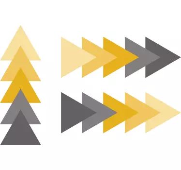 Geometric wall sticker triangular pattern arrangement - TenStickers