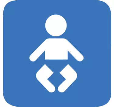 Baby Changing Bathroom Sign - TenStickers