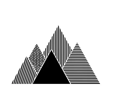 Geometric wall sticker creative mountain peaks - TenStickers
