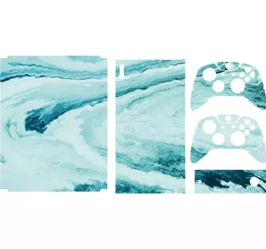 Xbox wrap aqua marble design - TenStickers