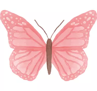 Pink tile butterflies border sticker - TenStickers
