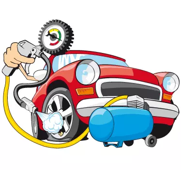 Air Pressure Car Wall Sticker - TenStickers