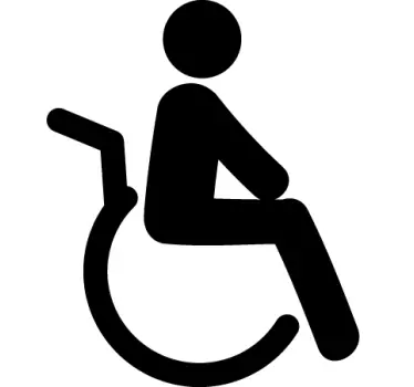 Disabled person icon door sticker - TenStickers