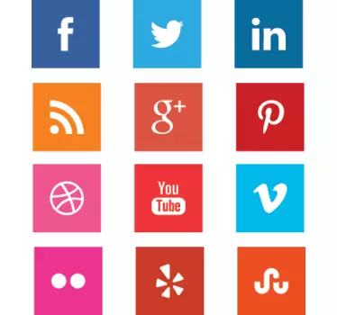 Social Media Logo Sticker - TenStickers