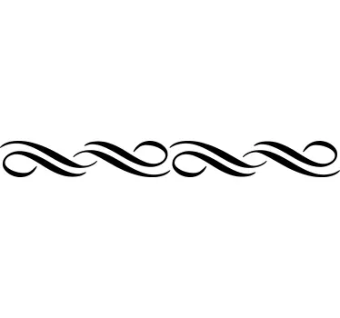 Elegant wave pattern wall border sticker - TenStickers