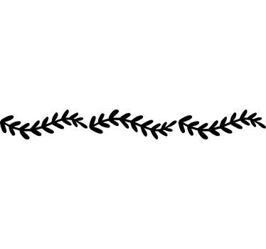 Wall border sticker leafy home decor - TenStickers