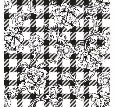 Samsung stickers floral check pattern - TenStickers
