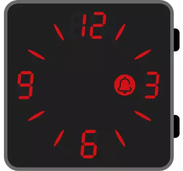 Clock wall sticker with digital time display - TenStickers