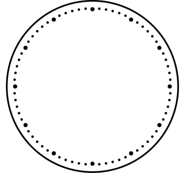 Clock wall sticker minimalist round clock - TenStickers