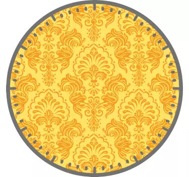Clock wall sticker elegant floral timepiece - TenStickers