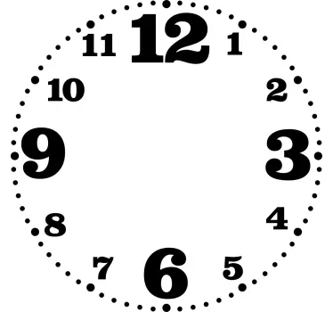 Clock wall sticker classic clock design - TenStickers