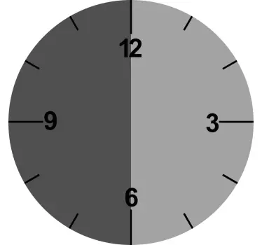 Clock wall sticker minimalist timepiece design - TenStickers