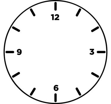 Simple old school designed clock sticker - TenStickers