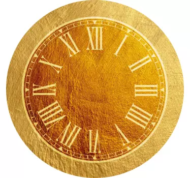 Outlined in gold clock sticker - TenStickers