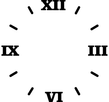 Clock wall sticker timeless watch design - TenStickers