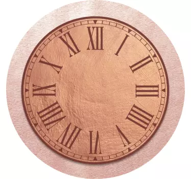 Clock wall sticker vintage roman timepiece - TenStickers