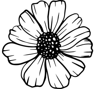 Clock wall sticker floral clock design - TenStickers