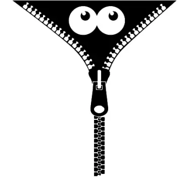 Monster Zip Toilet Sticker - TenStickers