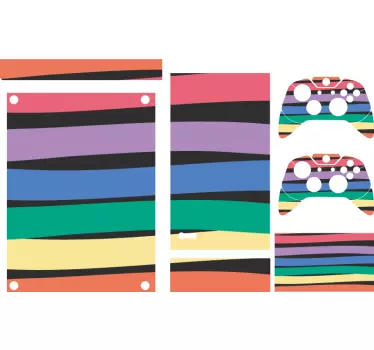 Striped colorful cover xbox wrap - TenStickers