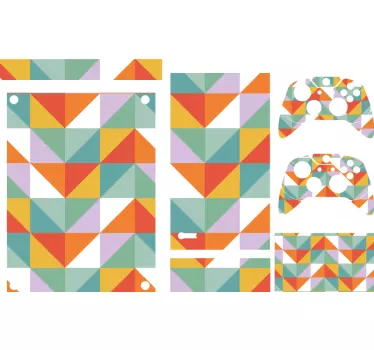 Colorful Triangle Patterns xbox wrap - TenStickers