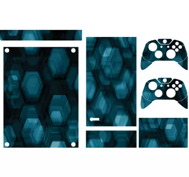Hexagon Pattern xbox wrap - TenStickers